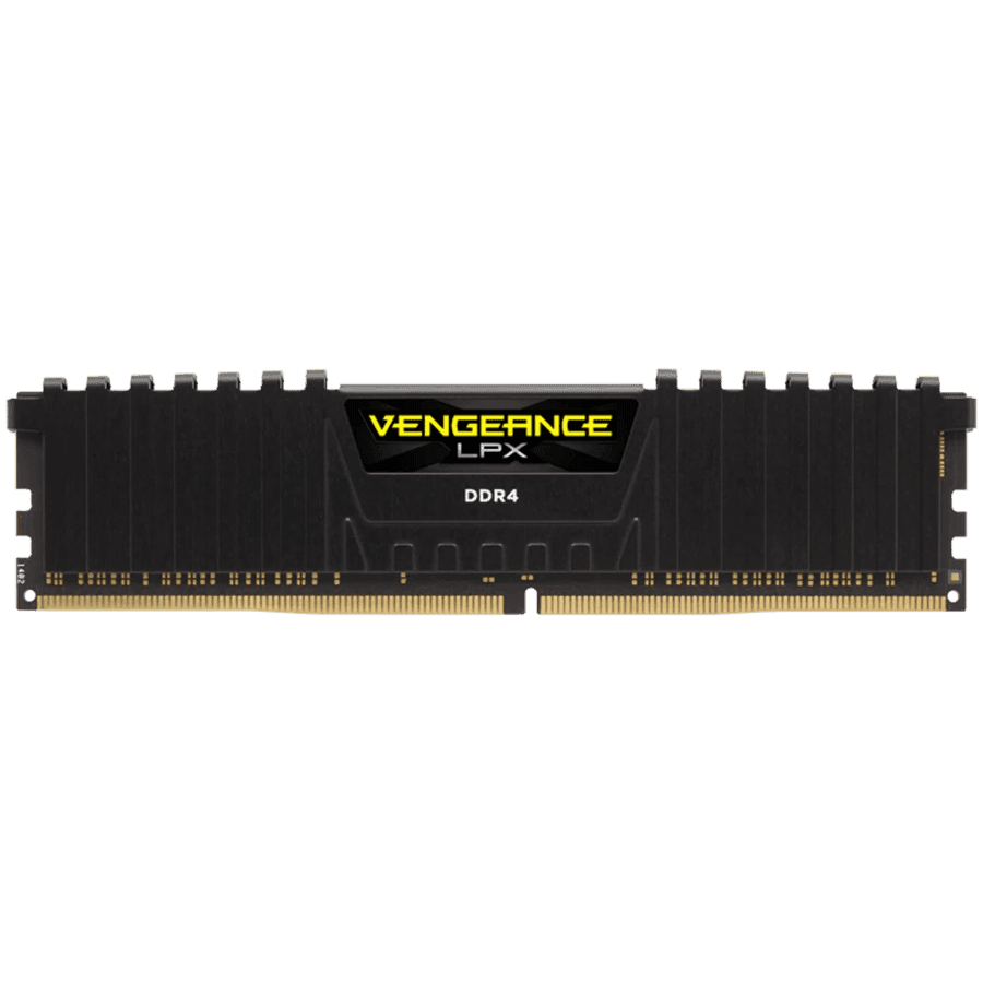 CORSAIR DDR4, 3200MHz 8GB 1x8GB Dimm, Unbuffered, Single Rank, 16-20-20-38, XMP 2.0, Vengeance LPX black Heatspreader, Black PCB, 1.35V