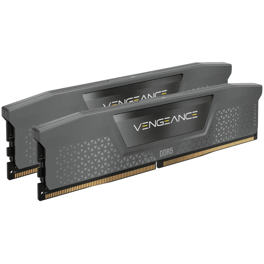 CORSAIR DDR5, 5200MT/s 16GB 2x8GB DIMM, Unbuffered, 40-40-40-77, 1Gbx16, Std PMIC, AMD EXPO, VENGEANCE DDR5 Cool Grey Heatspreader, Black PCB, 1.25V
