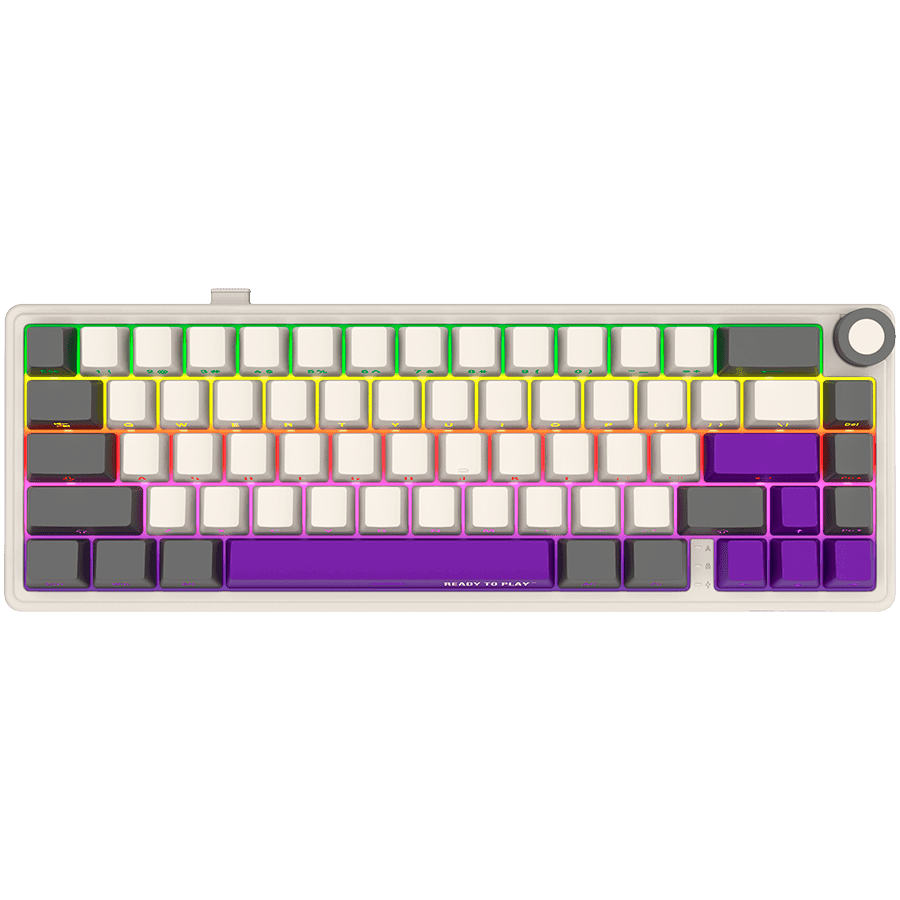 LORGAR KBP70MW, Wireless 65% Mechanical Gaming Keyboard Pro, Beige, EN/RU layout