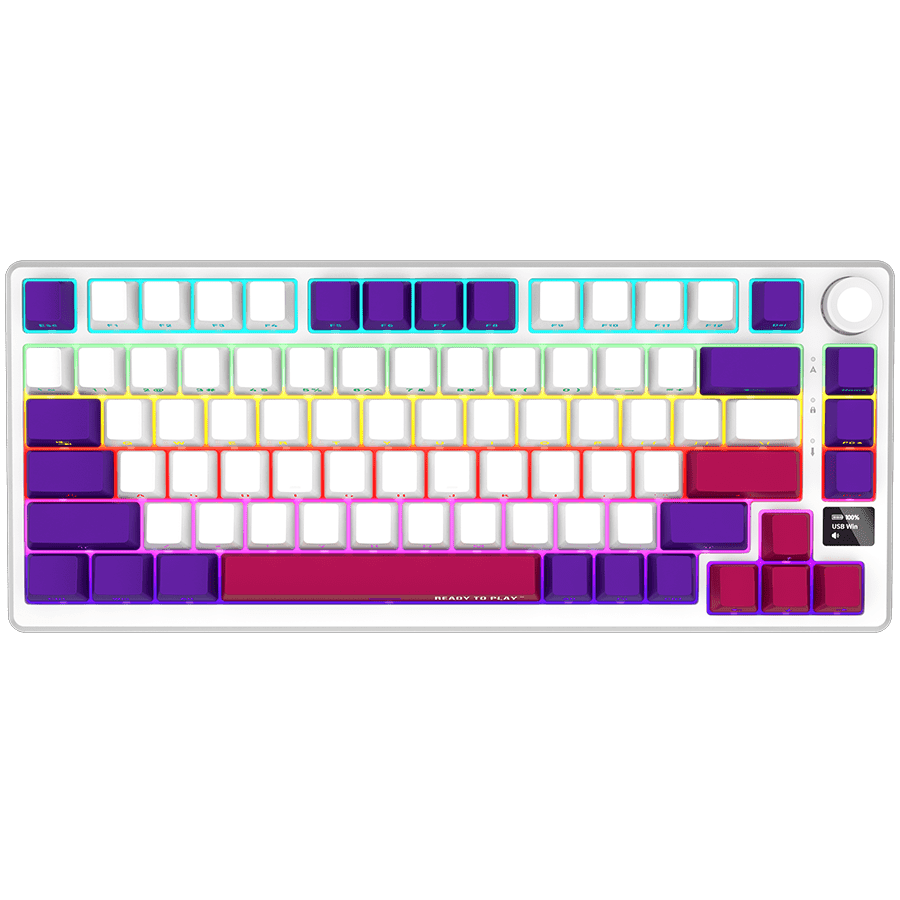 LORGAR Gaming Keyboard KBP7075W Pro Wireless 75% White RU