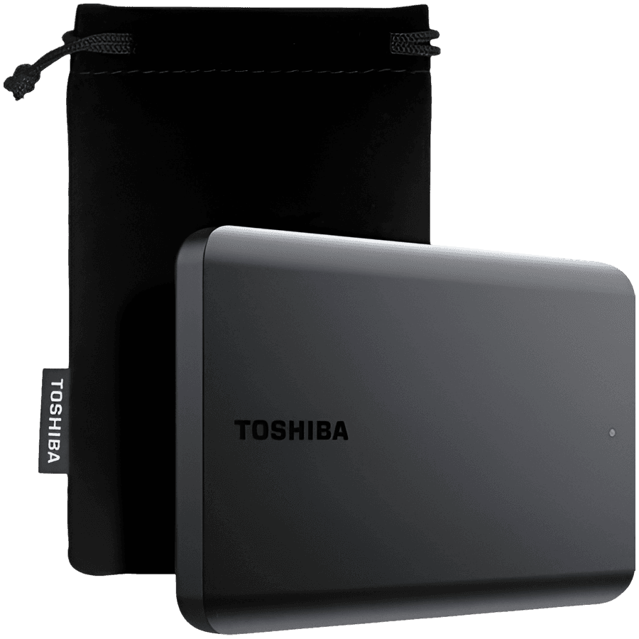 Toshiba External Hard Drive Canvio Basics Excl (2.5" 1TB, USB3.2 Gen 1, Black)