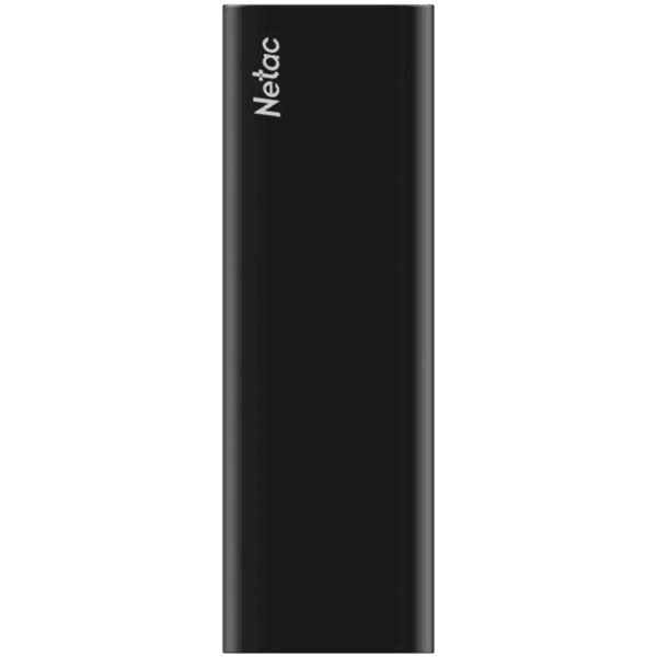 Netac Z SLIM Black USB 3.2 Gen 2 Type-C External SSD 250GB, R/W up to 550MB/480MB/s,with USB-C to USB-A cable and USB-A to USB-C adapter