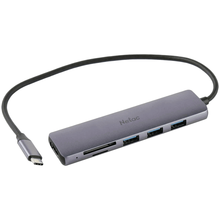 Netac Hub WF14, Type-C to USB3.0x3+HDMI+mSD/SD 2.0