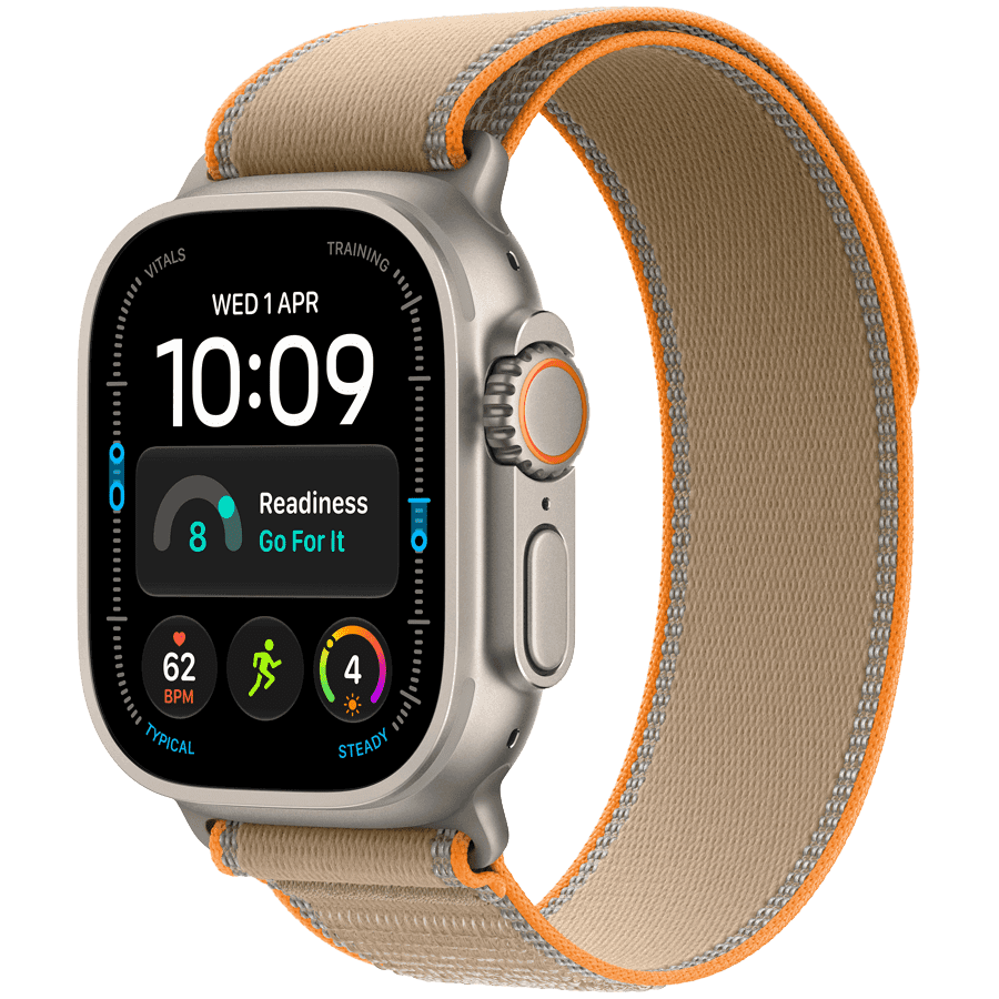 Apple Watch Ultra 4 GPS + Cellular 49mm Natural Titanium Case with Sand Trail Loop - S/M,Model A3579