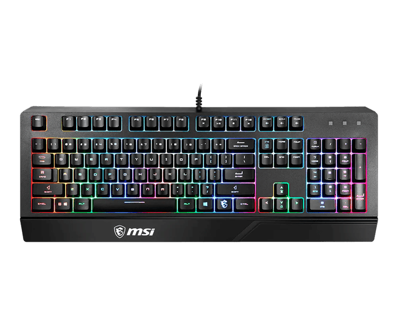 Игровая Клавиатура MSI Vigor GK20 RU, 108 клавиш, RGB SHOW,  кабель 1,8м, USB2.0