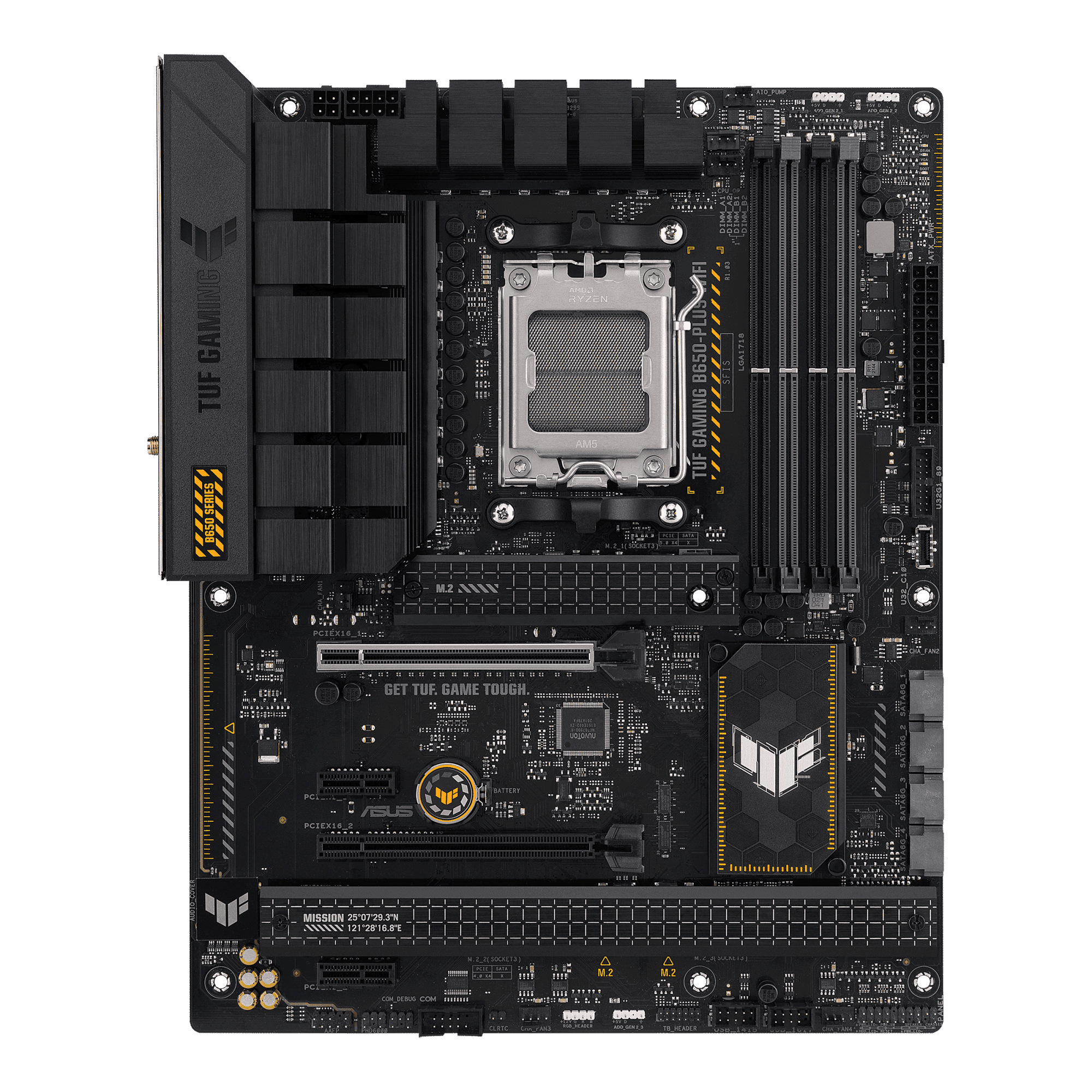 Материнская плата ASUS TUF GAMING B650-PLUS WIFI AM5 4xDDR5 4xSATA3 RAID 3xM.2 DP HDMI ATX
