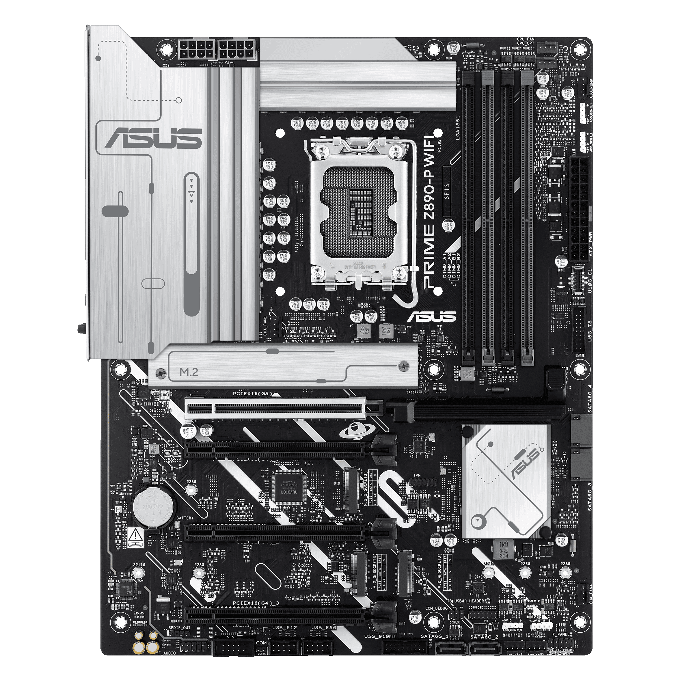 Материнская плата ASUS PRIME Z890-P WIFI, LGA1851 Z890 4xDDR5 4xSATA3 4xM.2 HDMI DP USB-C ATX