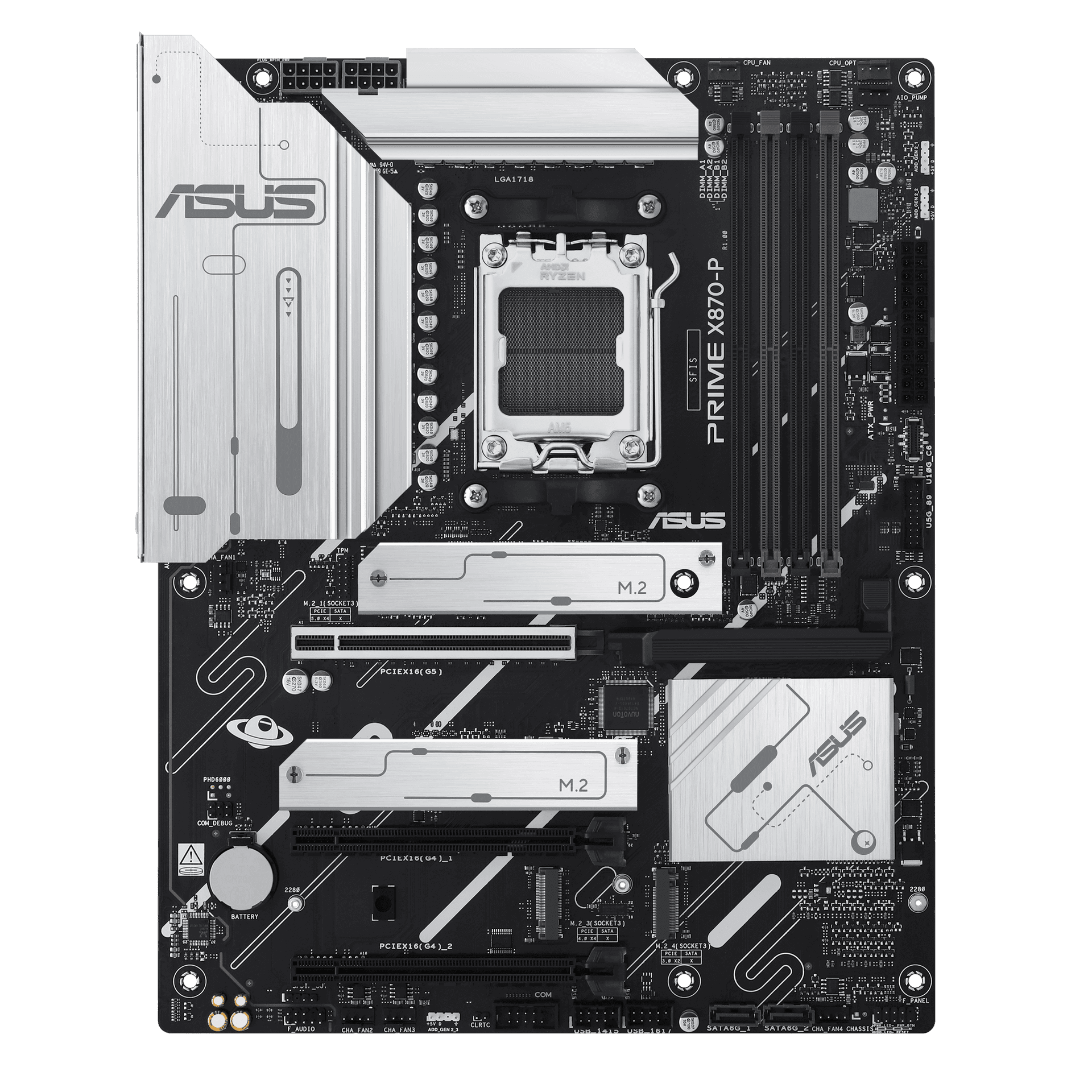 Материнская плата ASUS PRIME X870-P AM5 4xDDR5 2xSATA3 4xM.2 HDMI USB-C ATX