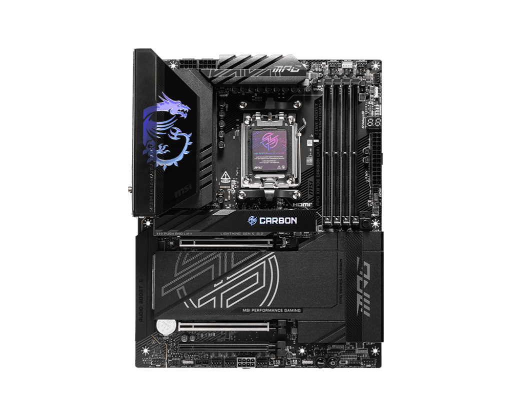 Материнская плата MSI MPG X870E CARBON WIFI AM5 X870E 4xDDR5 4xSATA3 RAID 4xM.2 HDMI DP ATX