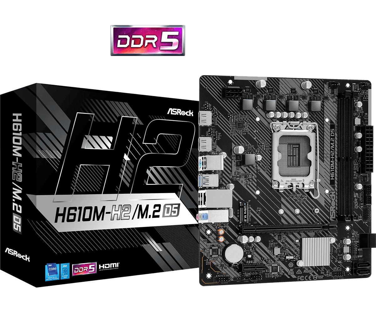 Материнская плата ASRock H610M-H2/M.2 D5
