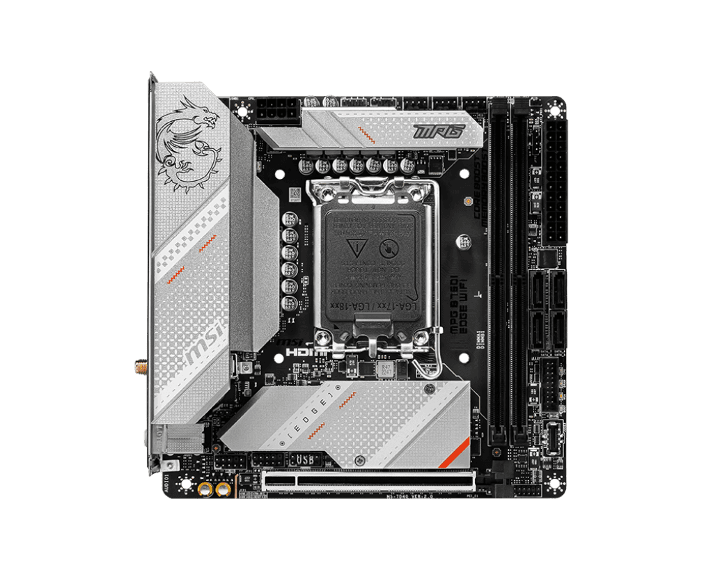 Материнская плата MSI MPG B760I EDGE WIFI LGA1700 2xDDR5 4xSATA3 2xM.2 HDMI DP M-ITX