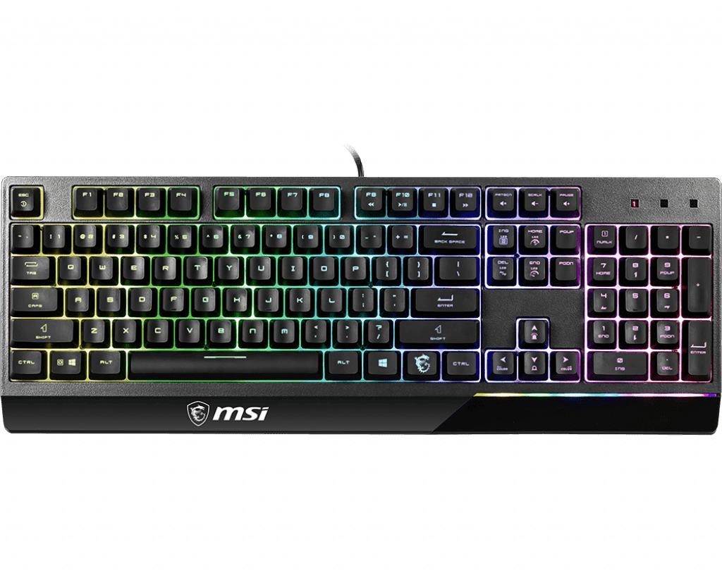 Игровая Клавиатура MSI Vigor GK30 RU, 106 клавиш, RGB SHOW,  кабель 1,8м, USB2.0 Black