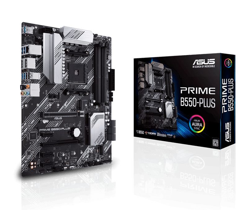 Материнская плата ASUS PRIME B550-PLUS AM4 4xDDR4 6xSATA 2xM.2 HDMI DP ATX