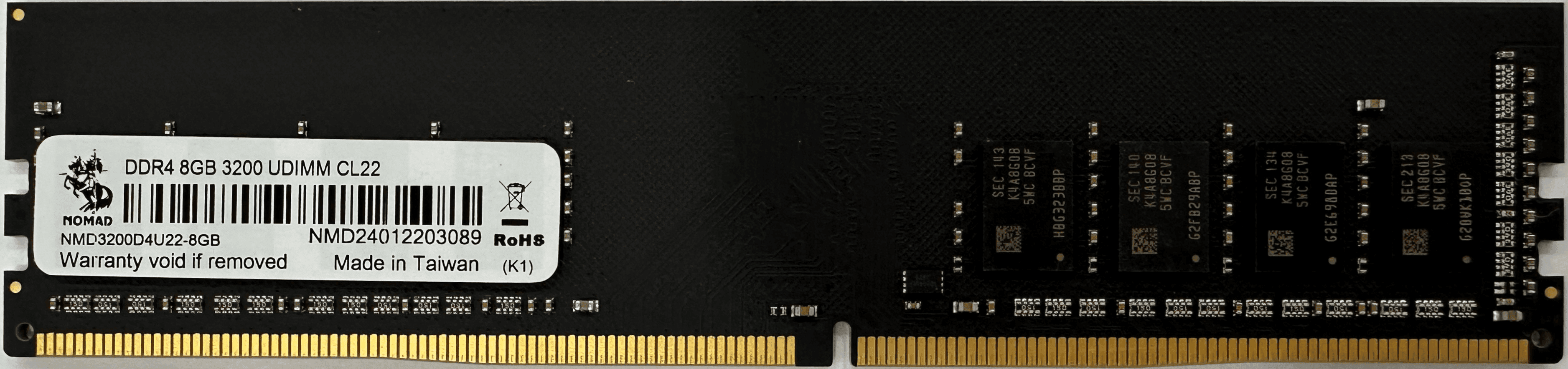 Оперативная память  8GB DDR4 3200MHz NOMAD PC4-25600 CL22 NMD3200D4U22-8GB Bulk Pack