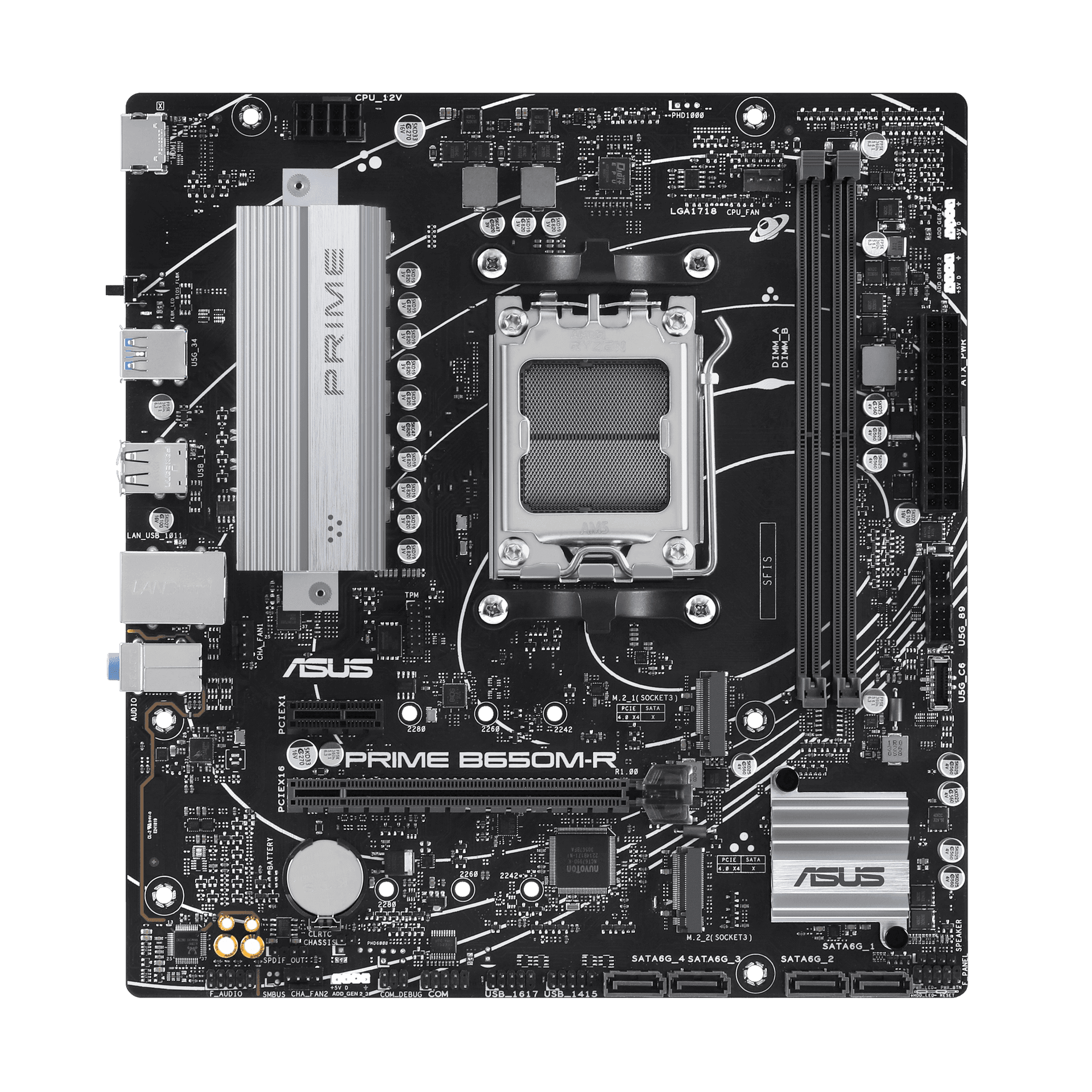 Материнская плата ASUS PRIME B650M-R AM5 2xDDR5 4xSATA3 RAID 2xM.2 HDMI mATX