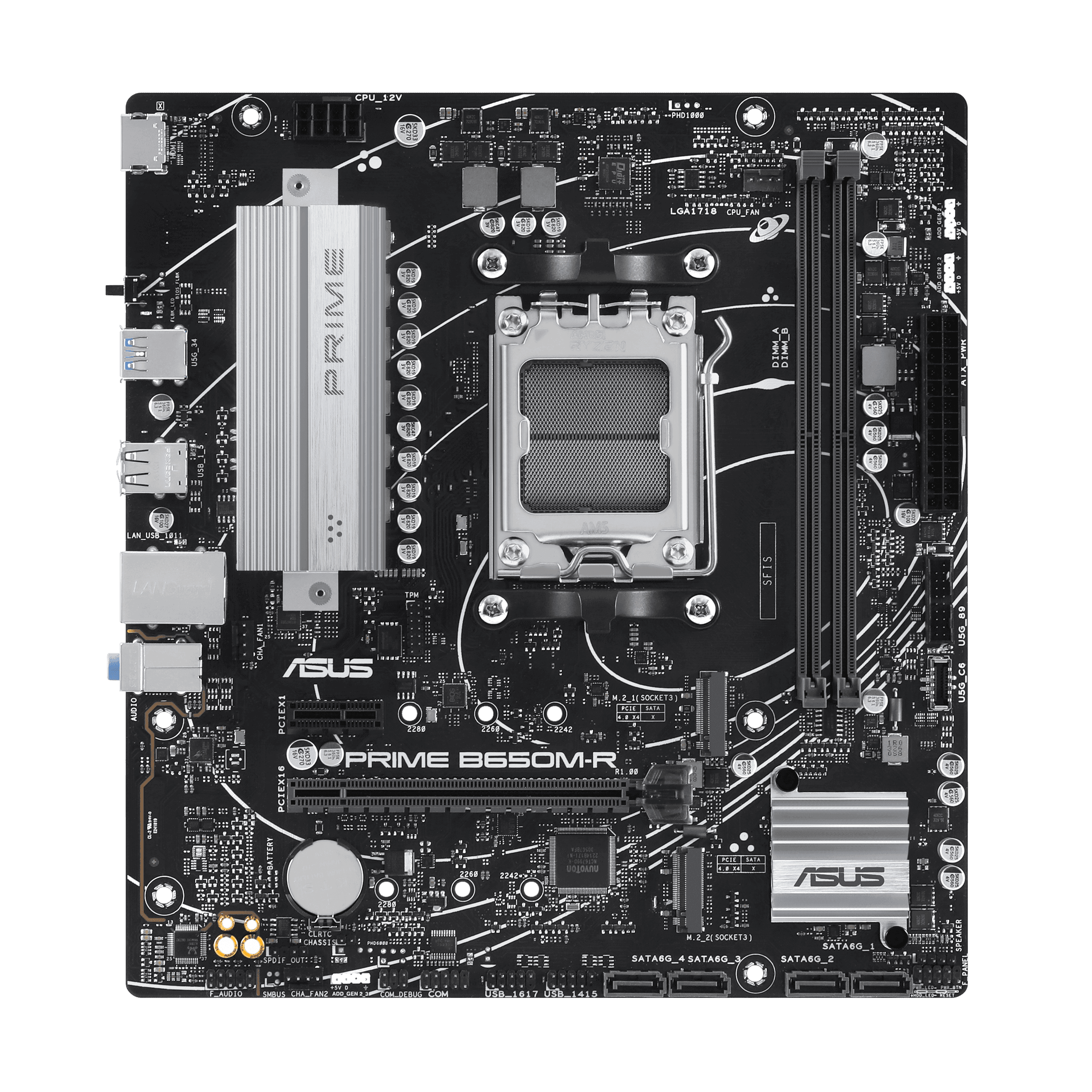 Материнская плата ASUS PRIME B650M-R AM5 2xDDR5 4xSATA3 RAID 2xM.2 HDMI mATX