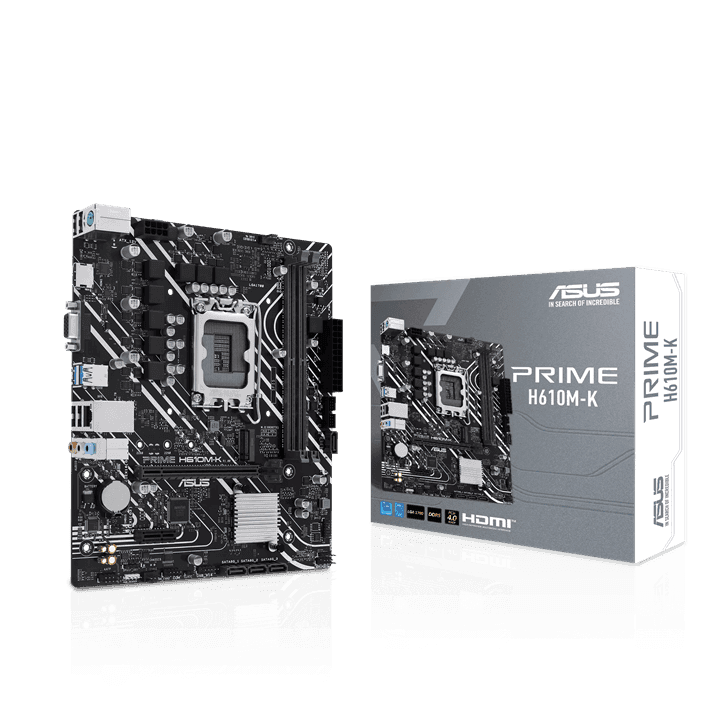 Материнская плата ASUS PRIME  H610M-K, LGA1700 2xDDR5 4xSATA3 M.2 1xVGA 1xHDMI mATX