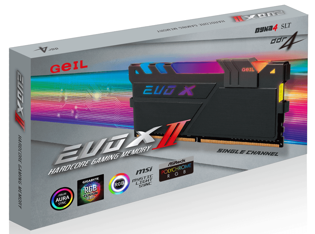 Оперативная память 16GB GEIL DDR4 3200MHz UDIMM PC4-25600 EVO X II Black RGB GEXSB416GB3200C16BSC