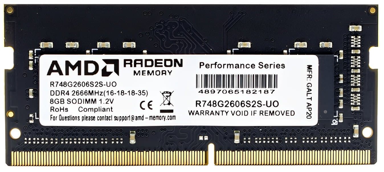 Оперативная память для ноутбука  4Gb DDR4 2400MHz AMD Radeon R7 Series SO-DIMM R744G2400S1S-U Retail