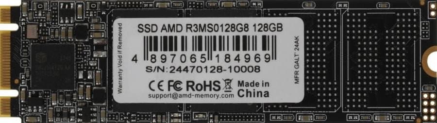 Твердотельный накопитель  128GB SSD AMD RADEON R3 Series M.2 SATA 2280 R520/W450 R3MS0128G8