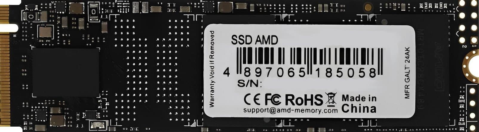 Твердотельный накопитель  128GB SSD AMD RADEON R3 Series M.2 PCIe 3.0 2280 R1800/W1250 R3MP30128G8