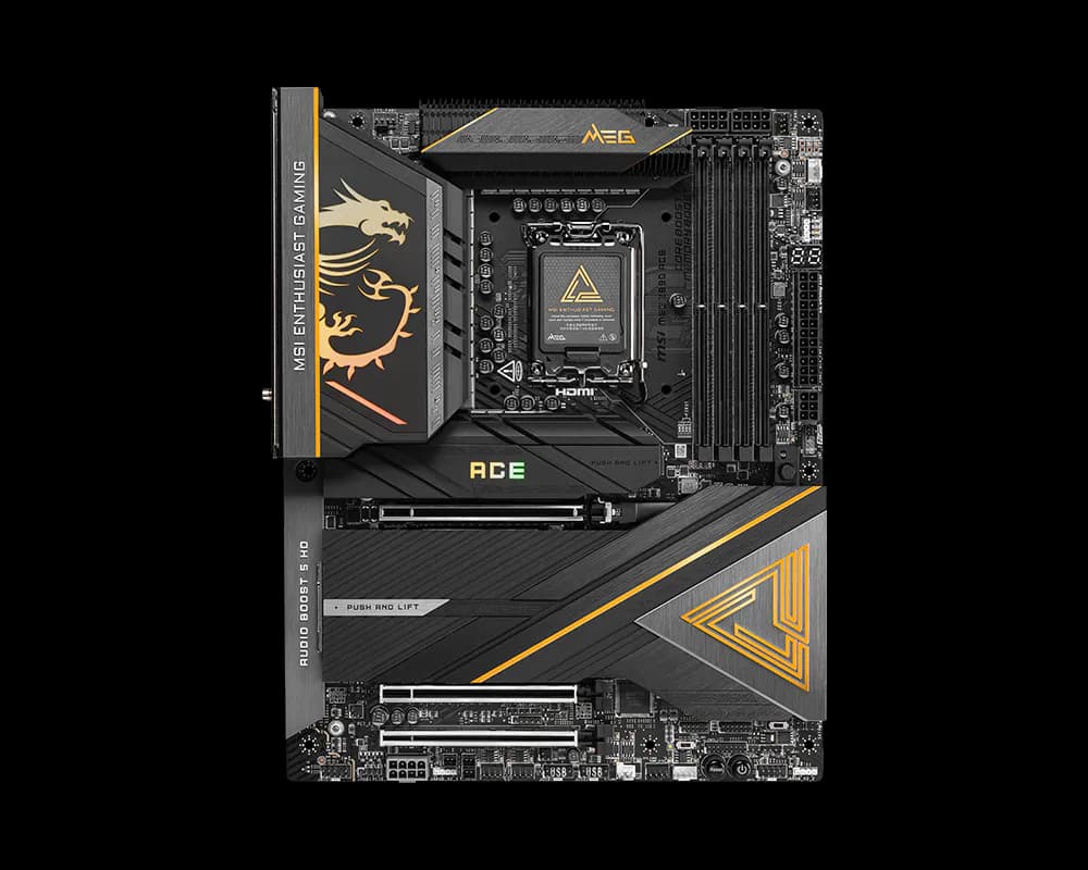 Материнская плата MSI MEG Z890 ACE LGA1851 4xDDR5 6xSATA3 RAID 5M.2 1xHDMI 2xThunderbolt4 10xUSB ATX