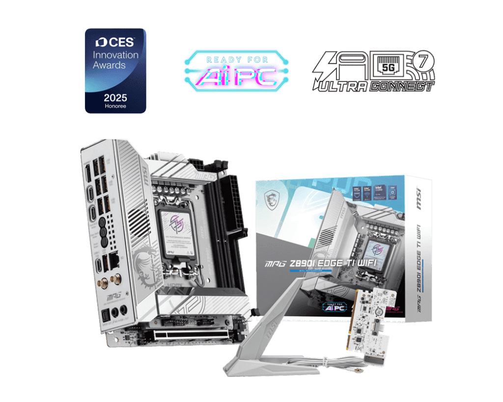 Материнская плата MSI MPG Z890I EDGE TI WIFI LGA1851 2xDDR5 2xSATA3 4xM.2 1xHDMI 2xThund Mini ITX