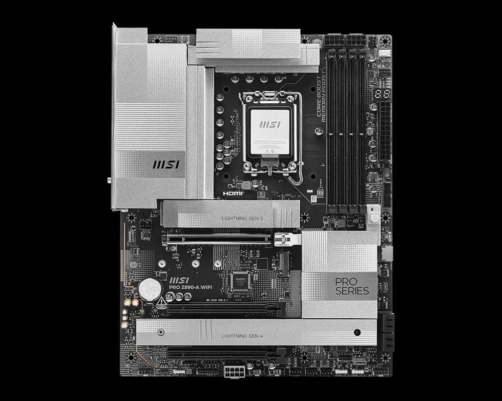 Материнская плата MSI PRO Z890-A WIFI LGA1851 4xDDR5 4xSATA3 RAID 4M.2 1xHDMI 2xType-C DP ATX