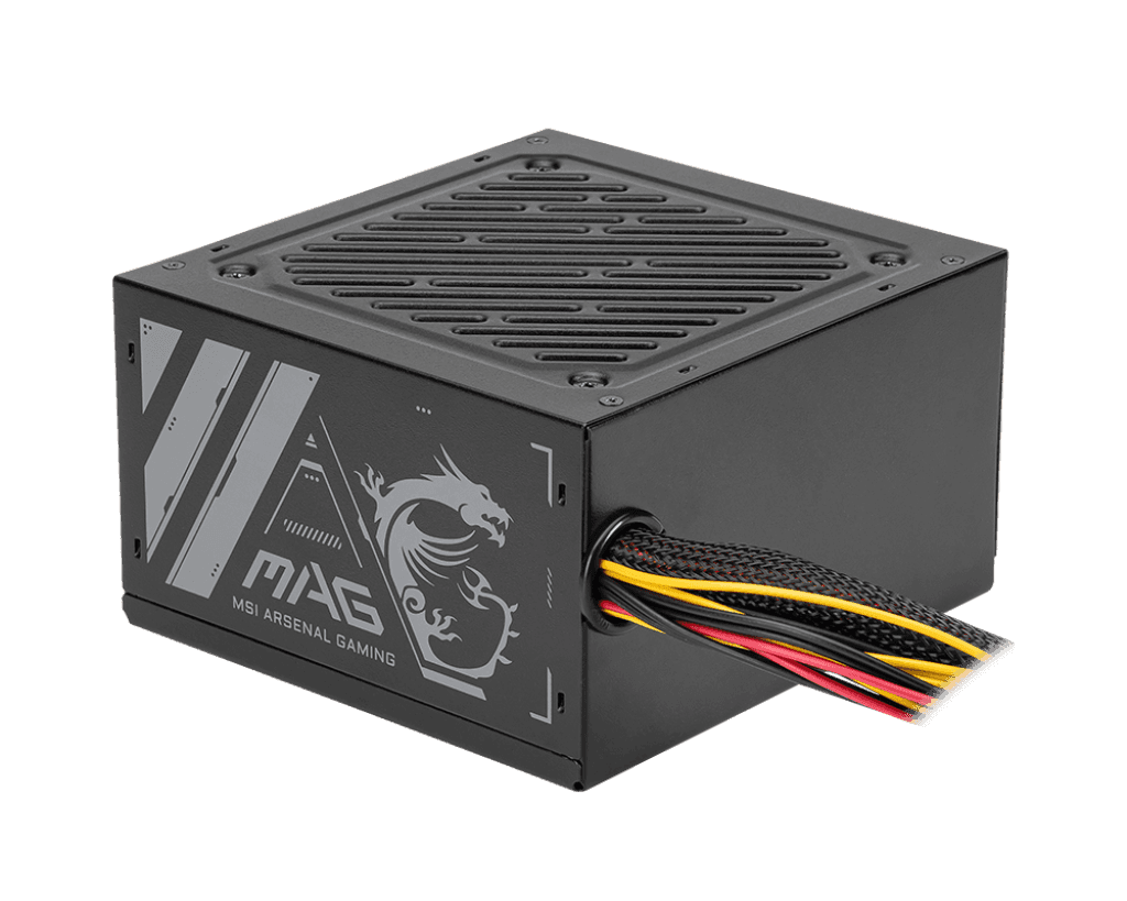 Блок питания MSI  500W, MAG A500N-H, Non Modular, ATX, 80+, КПД 87%, Fan 120mm, Черный