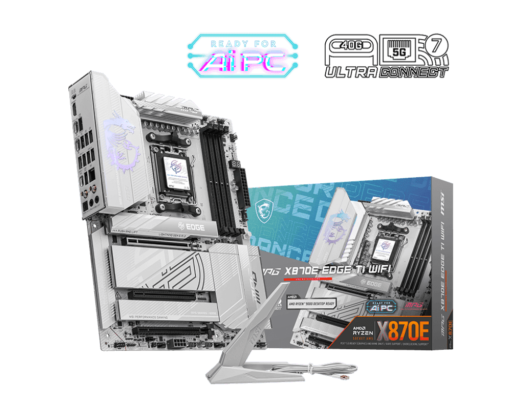 Материнская плата MSI MPG X870E EDGE TI WIFI AM5 4xDDR5 4xSATA3 RAID 4xM.2 HDMI 3xType-C ATX