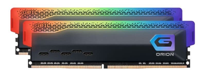 Оперативная память 16GB Kit (8GBx2) GEIL DDR4 3200MHz UDIMM ORION RGB CL22 GOSG416GB3200C22DC Grey