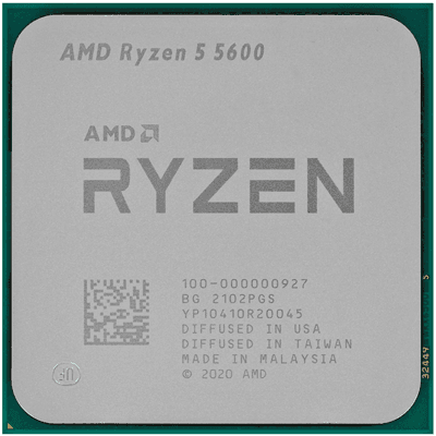 Процессор AMD Ryzen 5 5600 3,5Гц (4,4ГГц Turbo) AM4 7nm 6/12 3Mb L3 32Mb 65W OEM