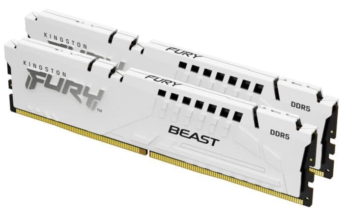 Оперативная память  32GB Kit (2x16) DDR5 5600MHz Kingston FURY Beast Whit EXPO CL36 KF556C36BWEK2-32