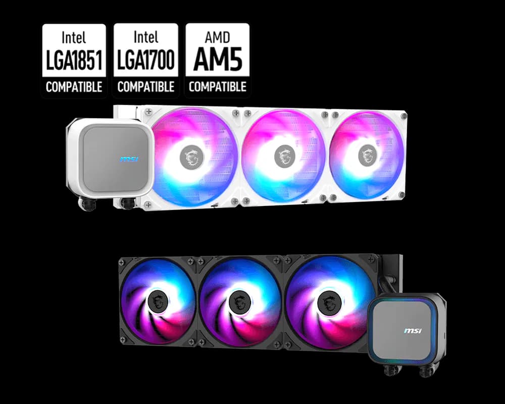 Водяное охлаждение для CPU MAG CORELIQUID A13 360 WHITE Socket Intel/AMD, ARGB, 3pin, Fan 3x120см