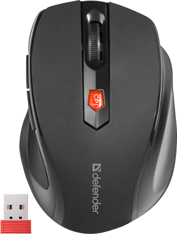 Мышь беспроводная Defender Ultra MM-315 черный,6 кнопок, 800-1600 dpi, НОВИНКА!