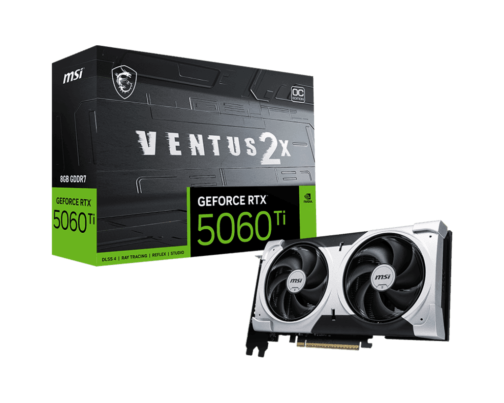 Видеокарта MSI GeForce RTX 5060 Ti 16G VENTUS 2X OC PLUS 16Gb GDDR7 128-bit 1xHDMI 3xDP G506T-16V2CP