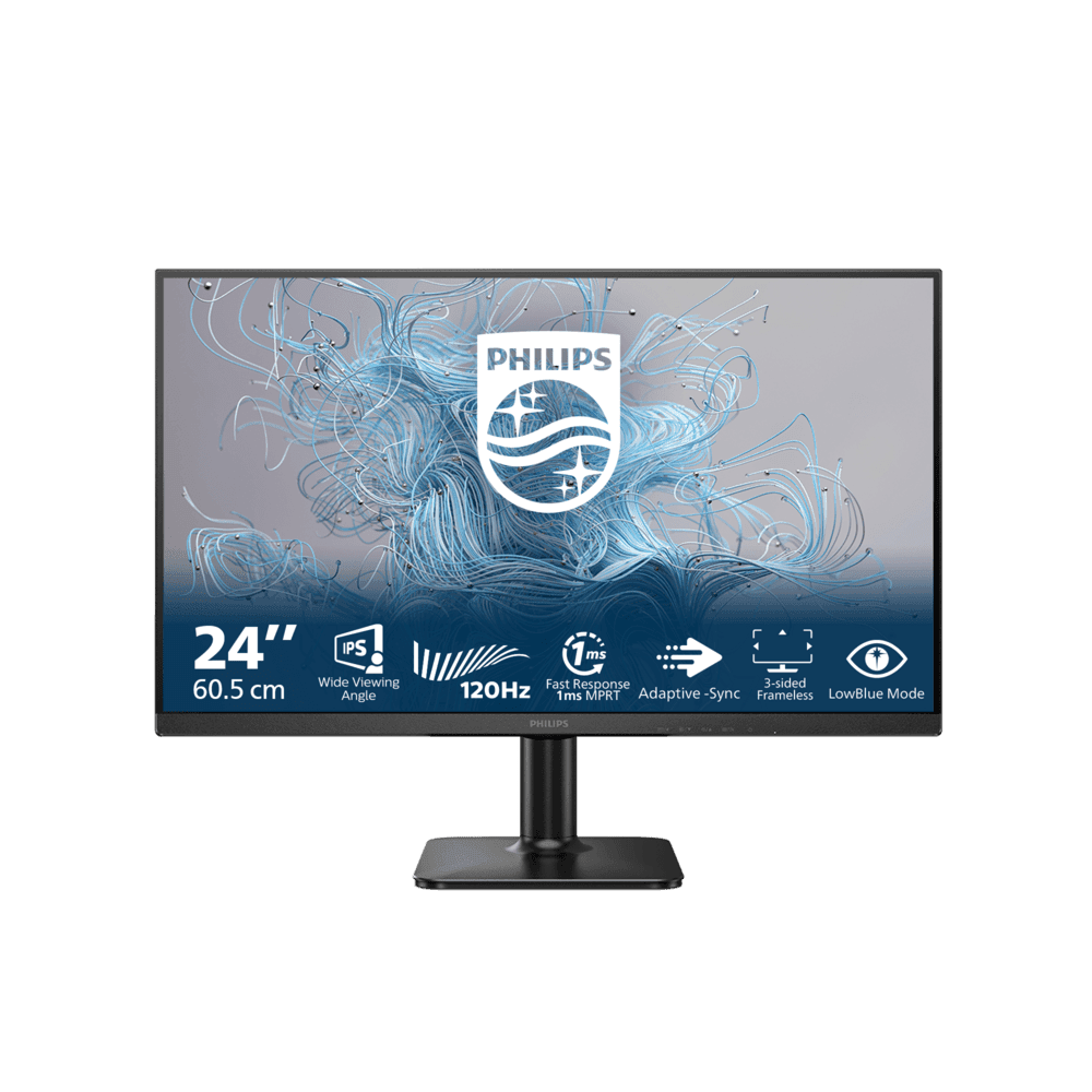Монитор 23,8" PHILIPS 24E2N1110/01/0 IPS 1920x1080 120Hz 4мс 300кд/м 1300:1 1xHDMI 1xVGA Черный