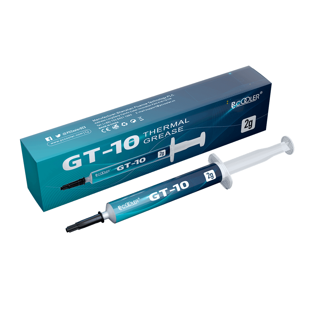 Термопаста PCCooler GT-10 2G Теплопроводность - 9.8 Вт/мК, от -50°С до 250°С. В шприце. 2гр.
