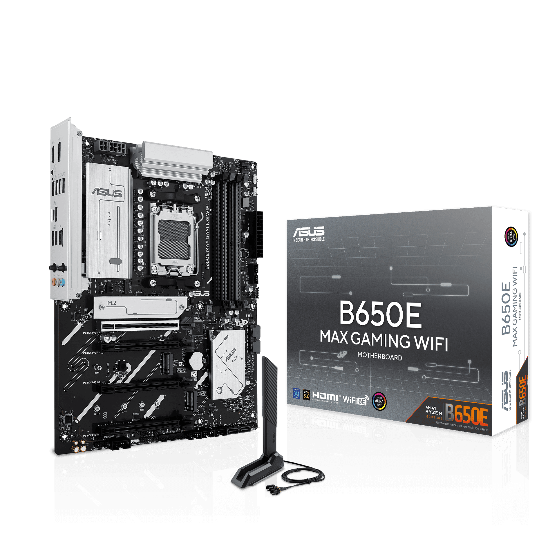 Материнская плата ASUS B650E MAX GAMING WIFI AM5 4xDDR5 4xSATA3 RAID 3xM.2 DP HDMI USB-C ATX