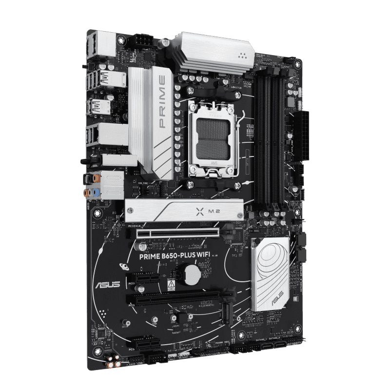 Материнская плата ASUS PRIME B650-PLUS WIFI AM5 4xDDR5 4xSATA3 RAID 2xM.2 HDMI DP ATX