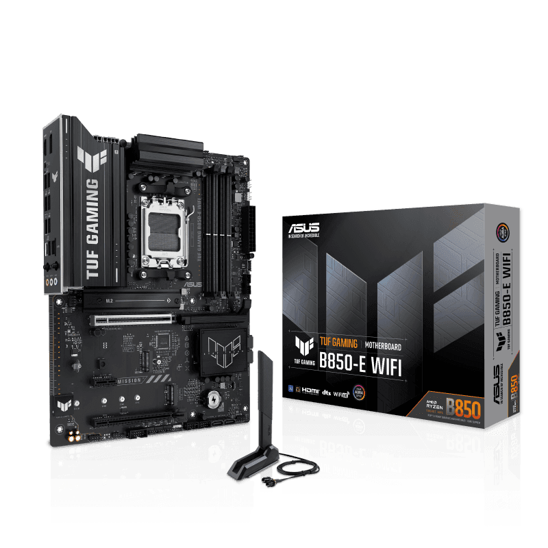Материнская плата ASUS TUF GAMING B850-E WIFI AM5 4xDDR5 4xSATA3 RAID 3xM.2 DP HDMI USB-C ATX
