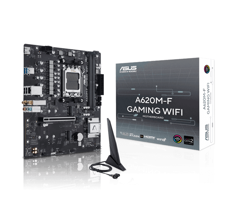 Материнская плата ASUS A620M-F GAMING WIFI AM5 2xDDR5 Non-SATA 2xM.2 HDMI mATX