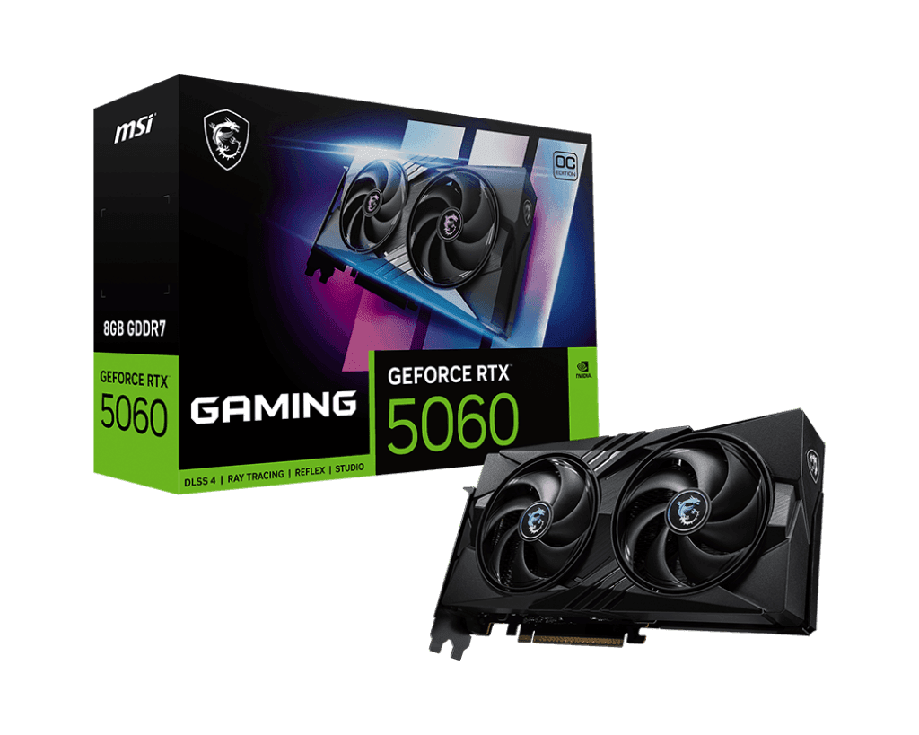 Видеокарта MSI GeForce RTX 5060 8G GAMING OC, 8G GDDR7 128bit 1xHDMI 3xDP G5060-8GC