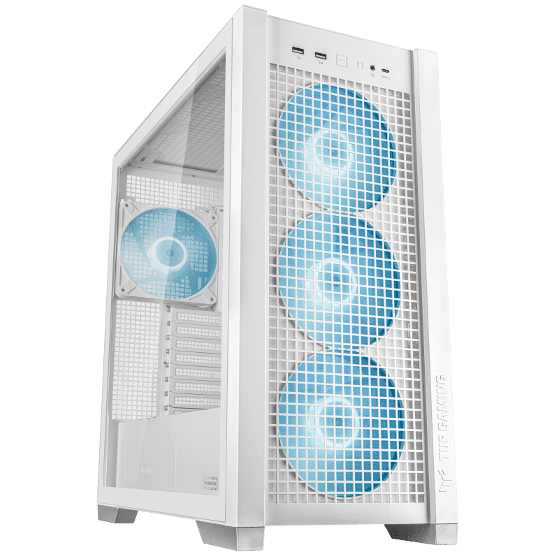 Корпус ASUS TUF GAMING GT302 TG ARGB WHITE EATX/ATX/mATX/mITX 90DC00I3-B19000