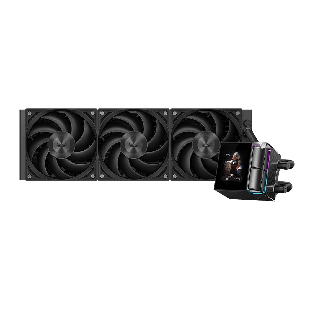 Водяное охлаждение для CPU PCCooler DS360 Display BK TDP 310W 115X/1200/1700/1851/AM4/AM5 Черный