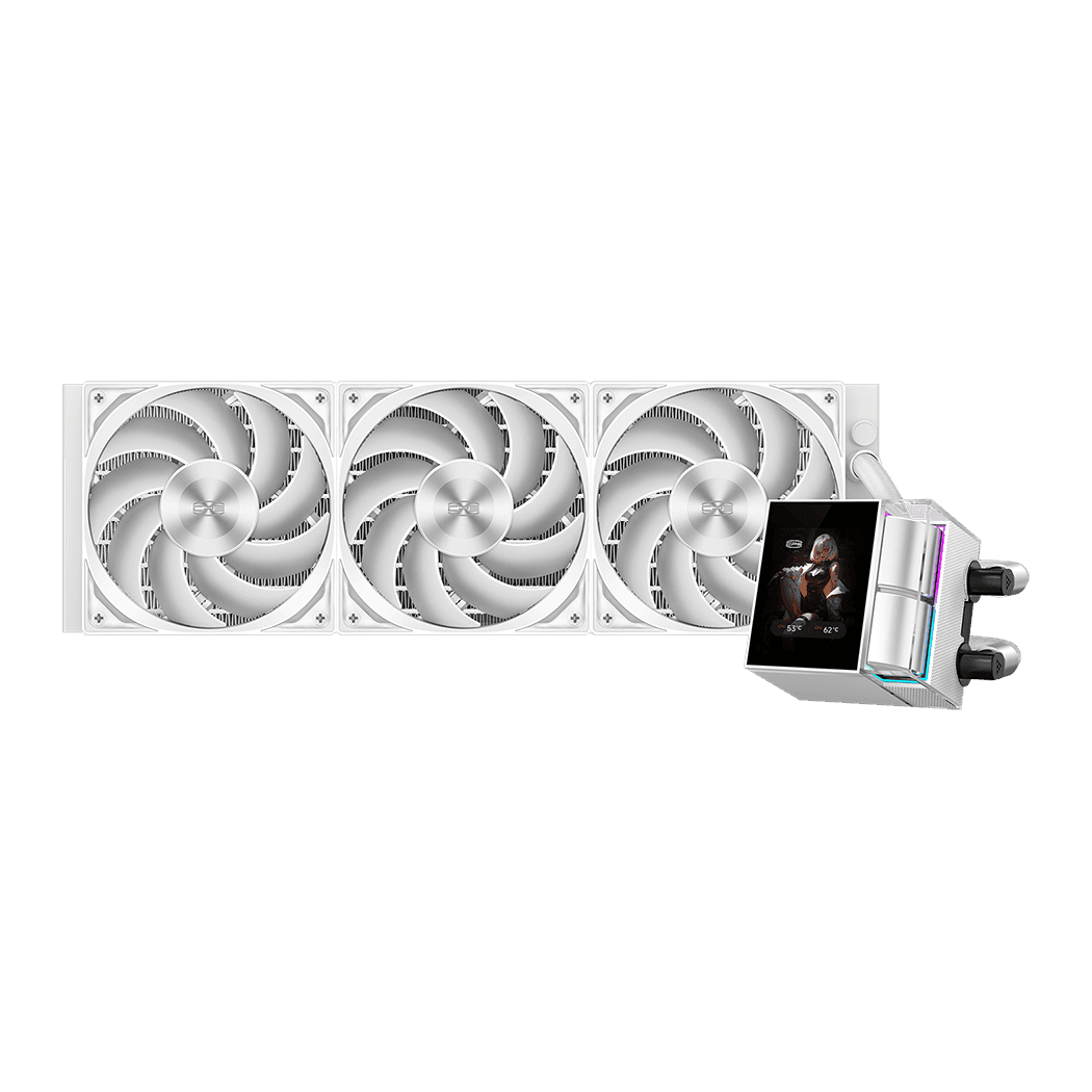 Водяное охлаждение для CPU PCCooler DS360 Display WH TDP 310W 115X/1200/1700/1851/AM4/AM5 Белый