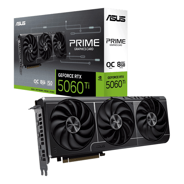 Видеокарта ASUS GeForce RTX 5060 Ti 8GB PRIME GDDR7 128-bit 1xHDMI 3xDP PRIME-RTX5060TI-O8G