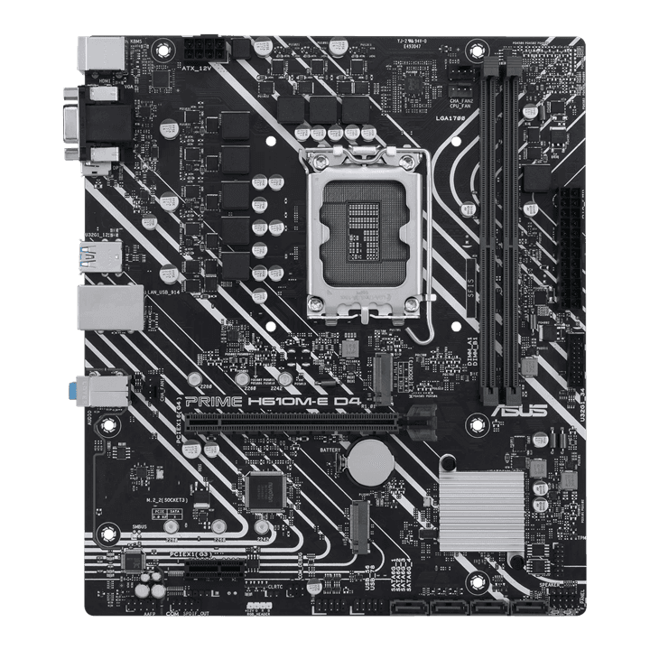 Материнская плата ASUS PRIME  H610M-E D4-CSM, LGA1700 2xDDR4 4xSATA3 2xM.2 1xD-Sub 1xHDMI 1xDP mATX