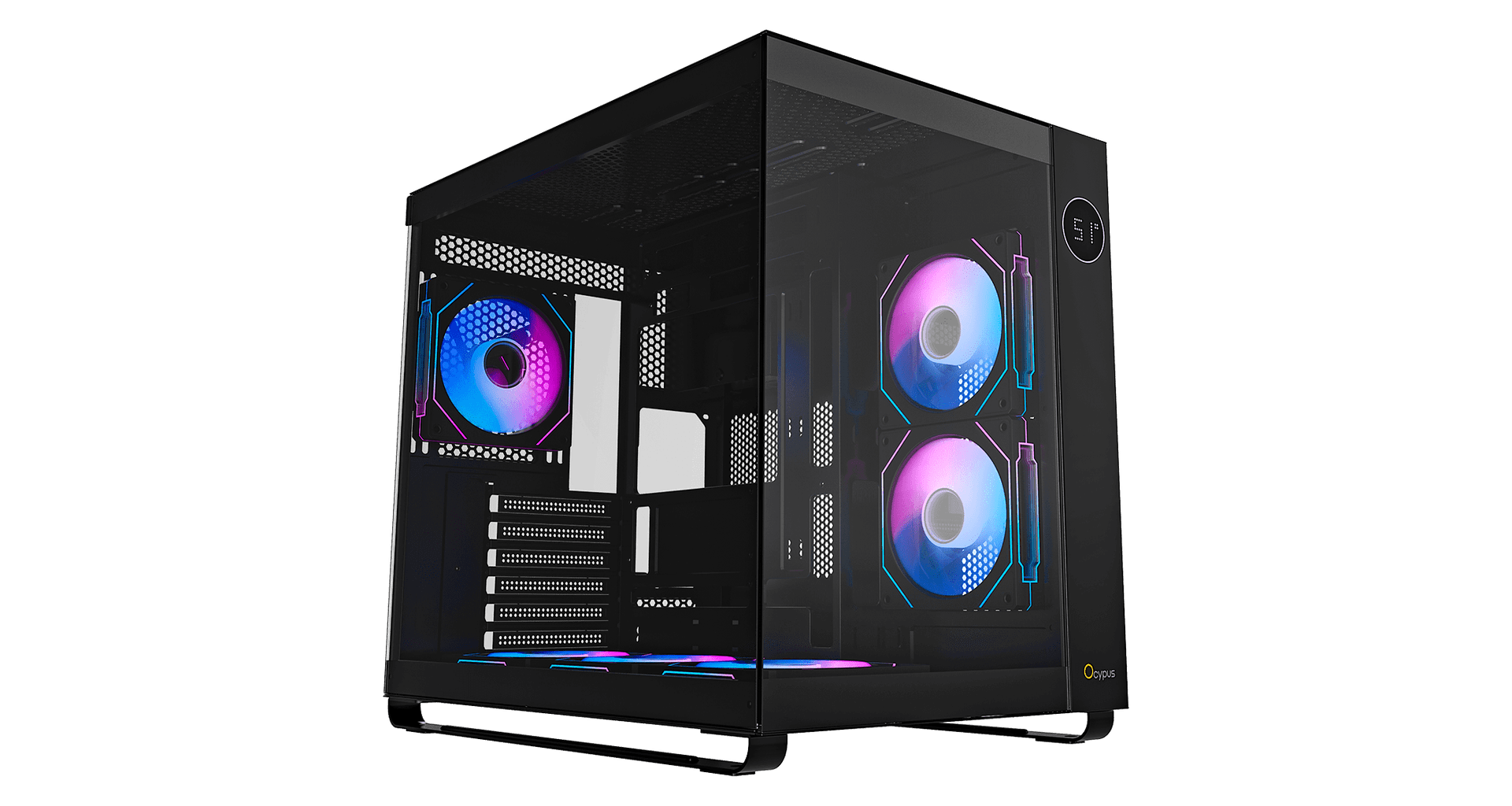 Корпус Ocypus Iota C70 BK ARGB ATX/mATX/mITX 2xUSB, Type-C, Черный, Iota-C70-BKD600XX-GL