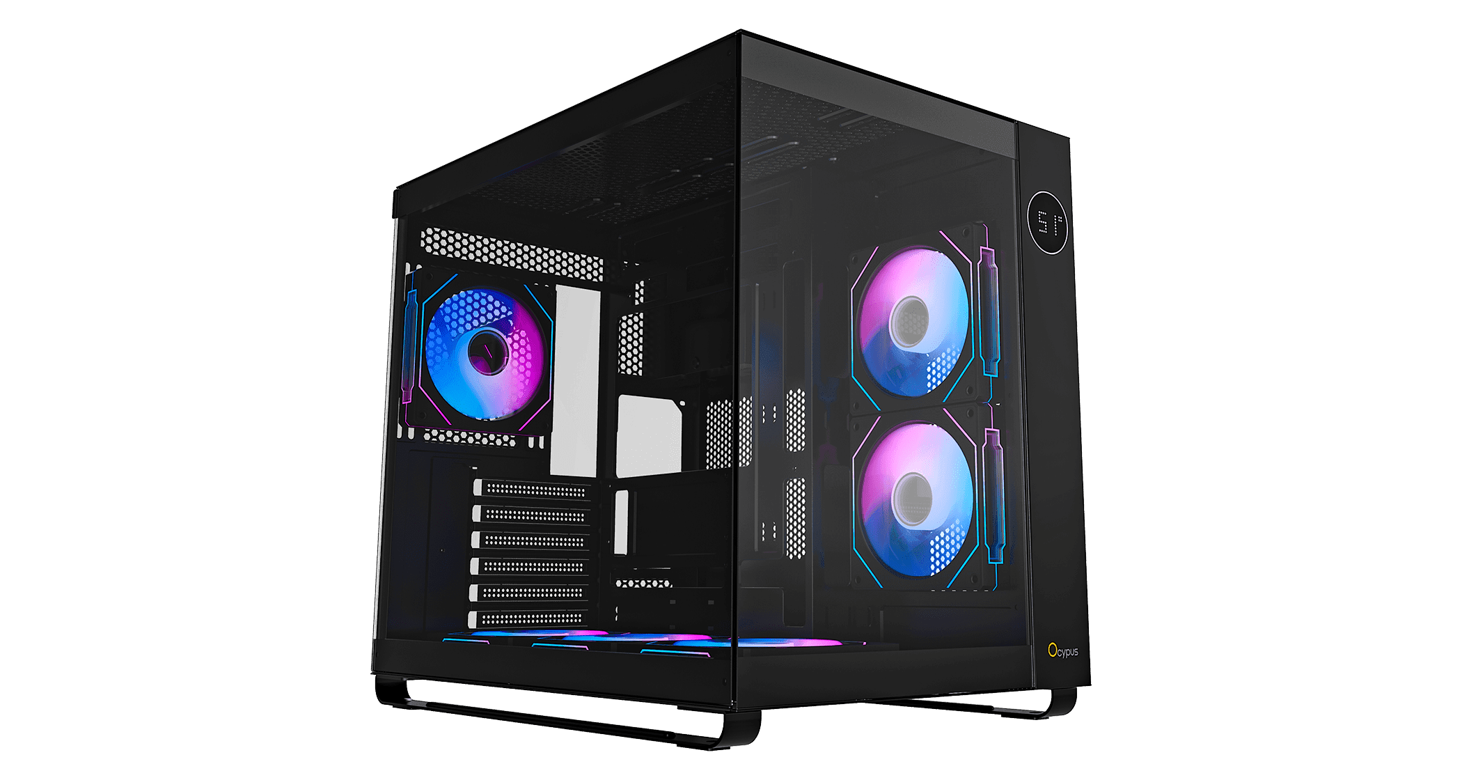 Корпус Ocypus Iota C70 BK ARGB ATX/mATX/mITX 2xUSB, Type-C, Черный, Iota-C70-BKD600XX-GL